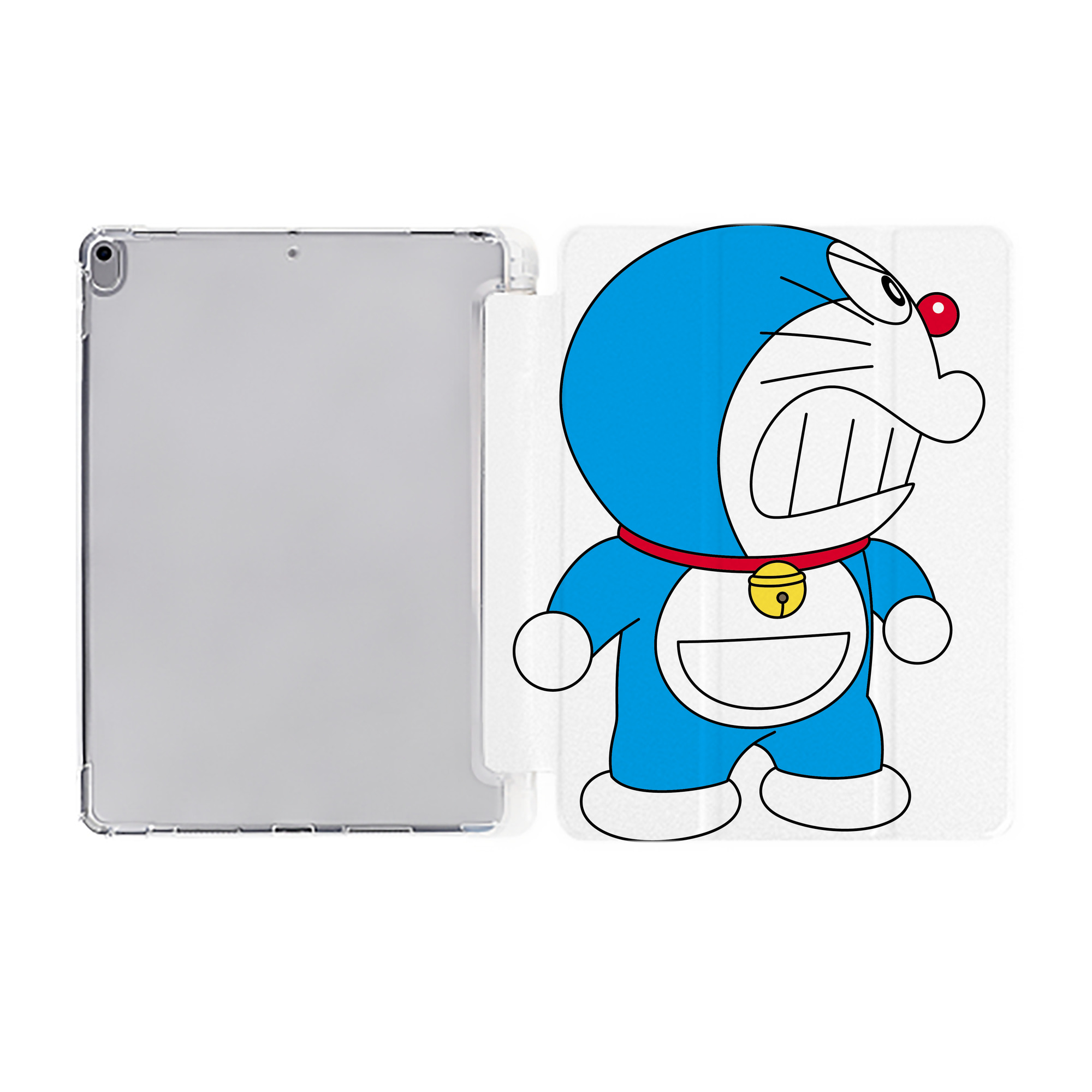 （画像用） ドラえもん Doraemon IPad ケース ペン収納付き 三つ折りスタンド PUレザー×シリコン 対応機種9.5/10.5/10.9インチ